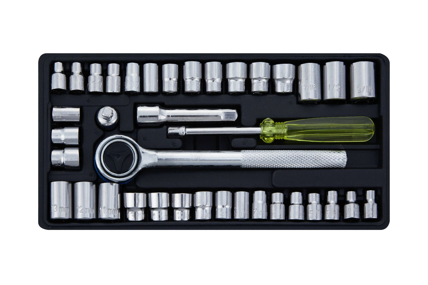 Blue Spot Tools 40 PC 1/4" & 3/8" Socket Set (4-13mm) (5/32"-3/8")