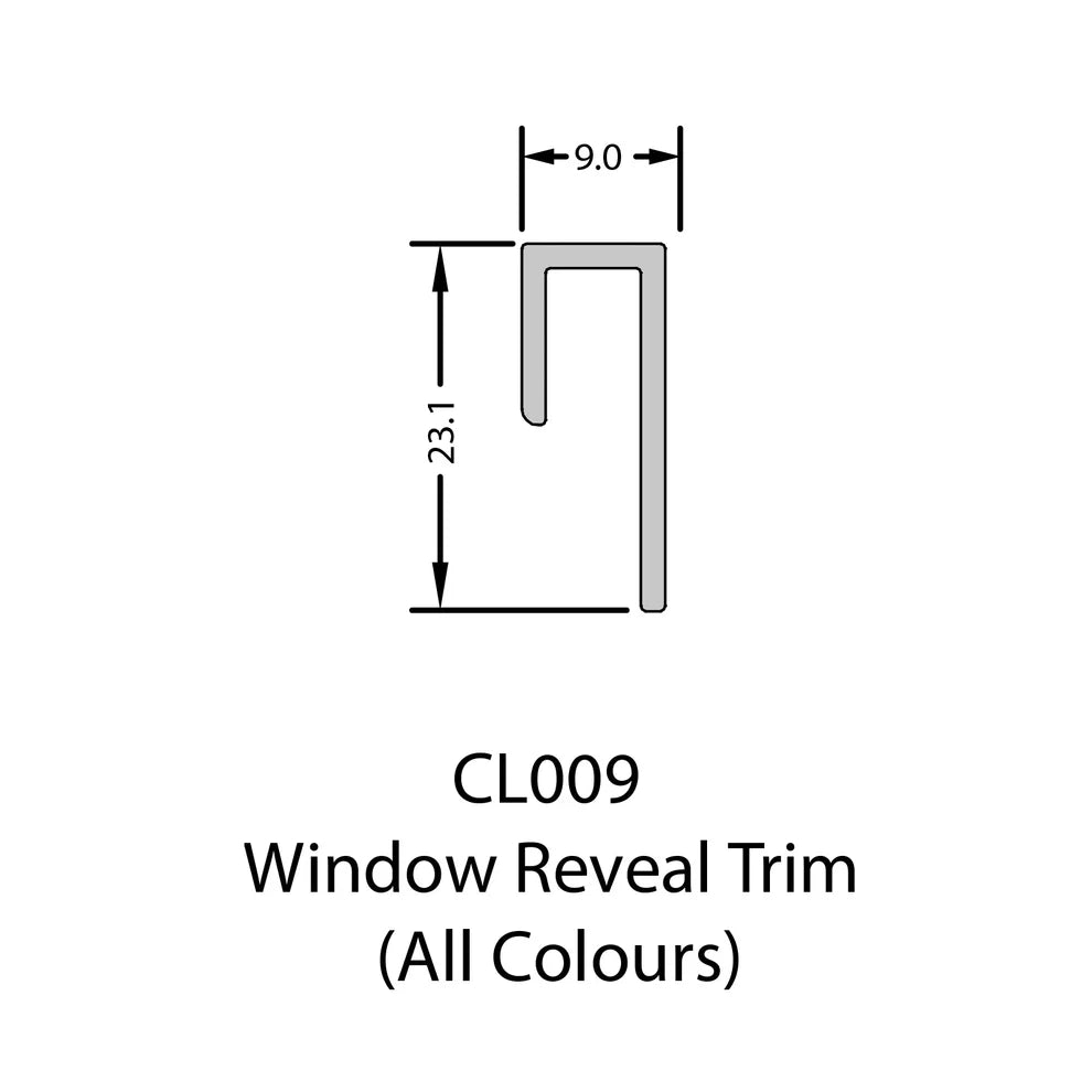 Composite Cladding Window Reveal Trim 5m
