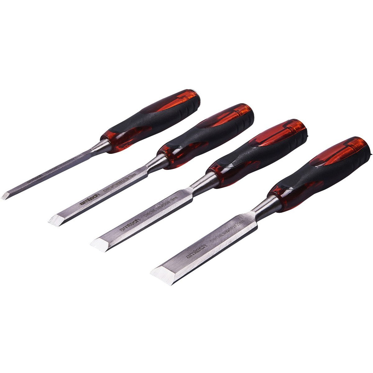 4pc Go Thru Wood Chisel Set