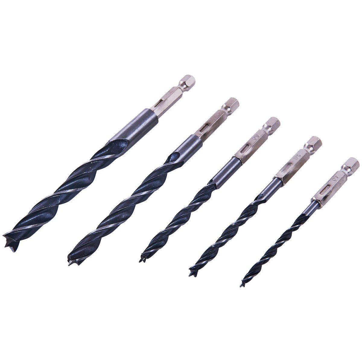 5pc Hex Shank Wood Drill Bit Set