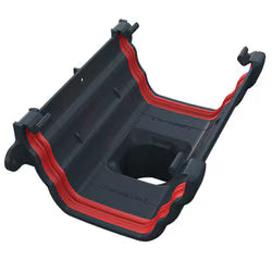 Freefoam Ogee Running Outlet - Anthracite Grey