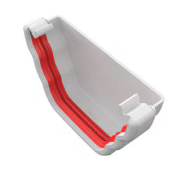 Freefoam Ogee External Stopend  - White