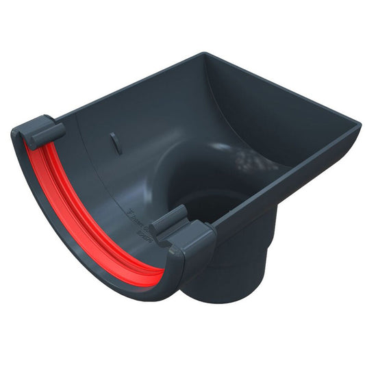 Freefoam Round Stopend Outlet - Anthracite Grey