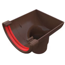 Freefoam Round Stopend Outlet - Brown
