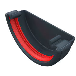 Freefoam Round External Stopend - Anthracite Grey