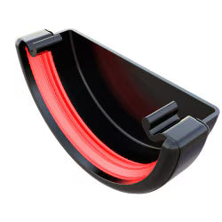 Freefoam Round External Stopend - Black