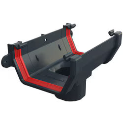 Freefoam Square Running Outlet - Anthracite Grey