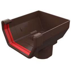 Freefoam Square Stopend Outlet - Brown