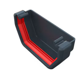 Freefoam Square External Stopend - Anthracite Grey