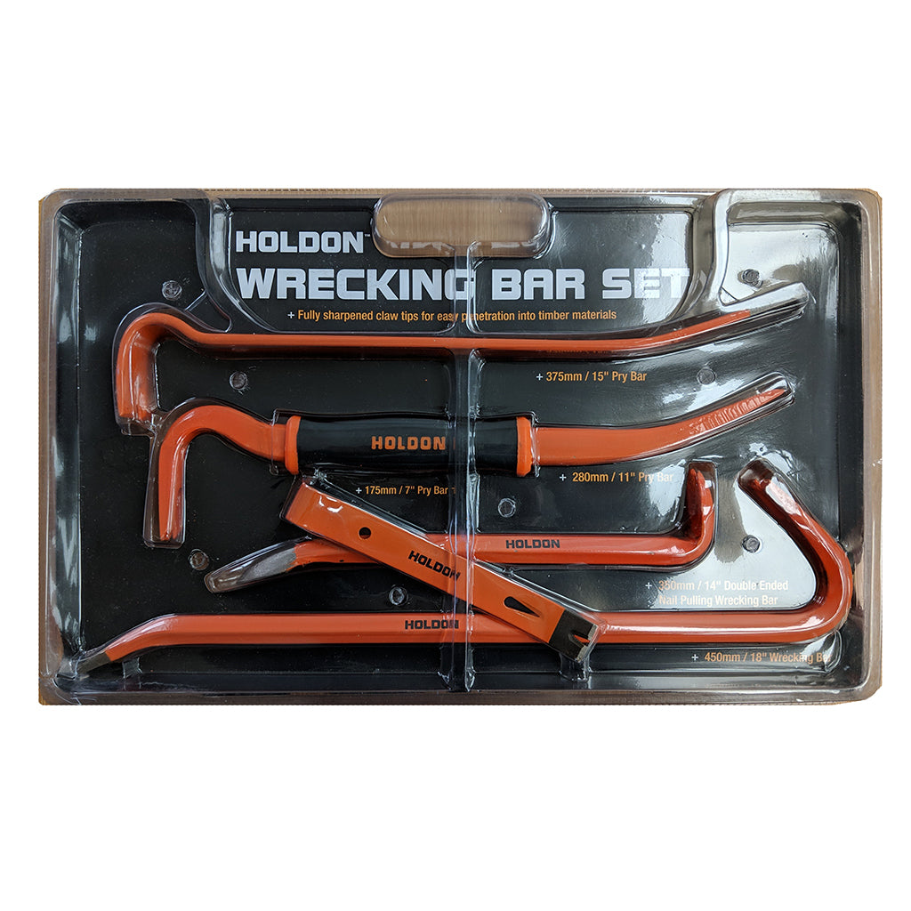 HoldOn 5pc Wrecking Bar Set