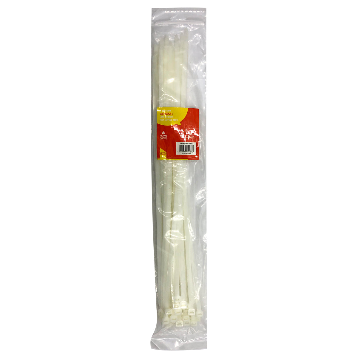 30pcs Tie Wraps (500 x 6.5 mm) White