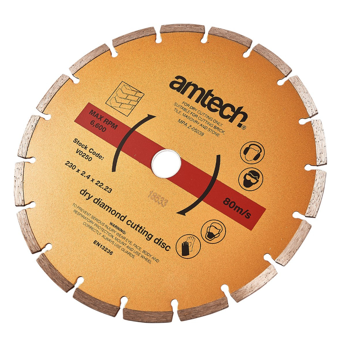 230mm x 2.4mm (9") Segmented Diamond Cutting Disc