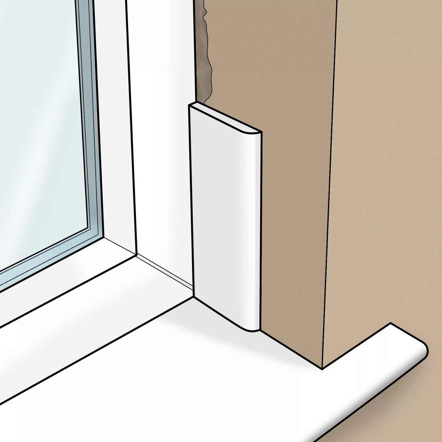 uPVC Plastic Architrave 5m