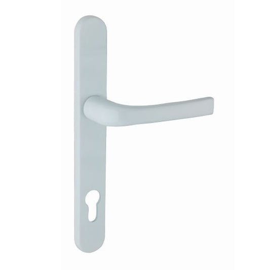 White - Mila ProLinea Lever-Lever Door Handle on Backplate - 240mm