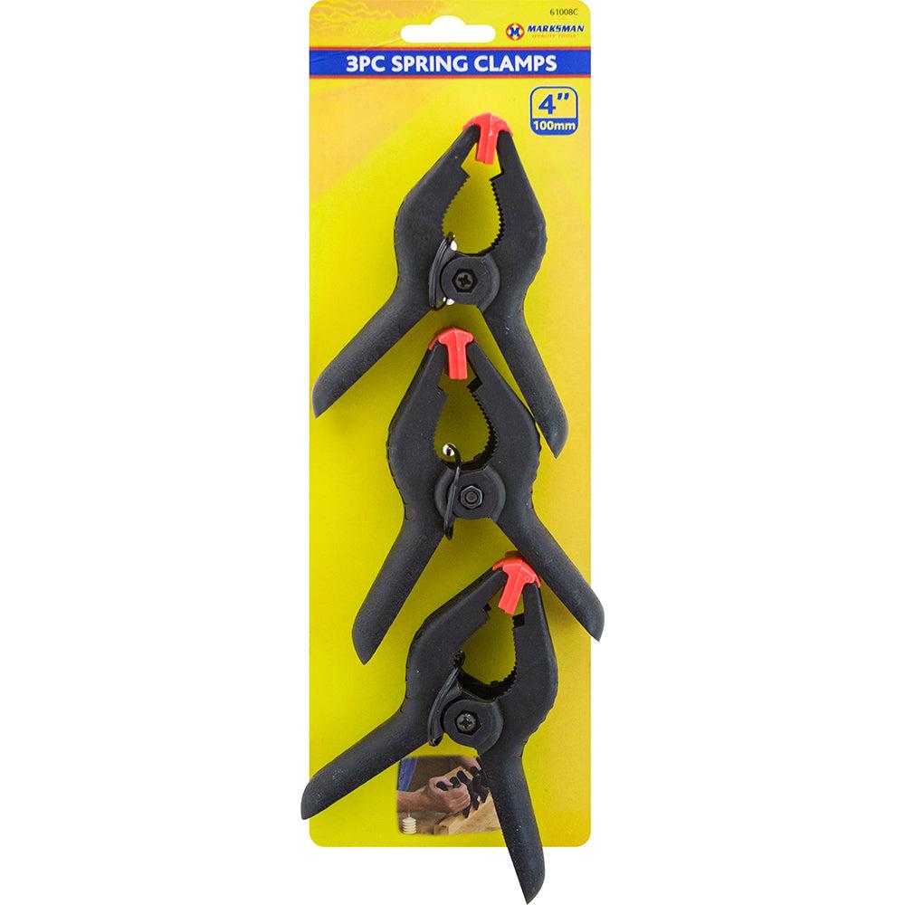 Marksman -  3pc 4" Spring Clamps Set - Black