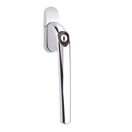 Polished Chrome - Mila Hero Inline Espag Locking Window Handle UPVC