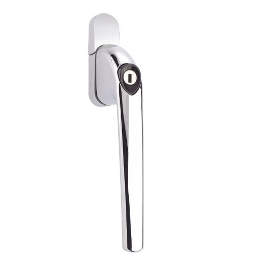 Polished Chrome - Mila Hero Inline Espag Locking Window Handle UPVC