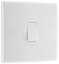 BG Electrical - 812 White Round Edge Single Light Switch 10A