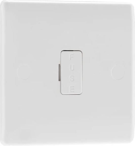 BG Electrical - 854 White Round Edge Unswitched Spur 13A