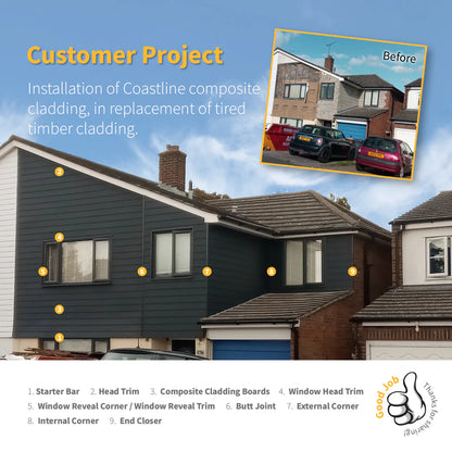 Composite Coastline Cladding Boards 5m