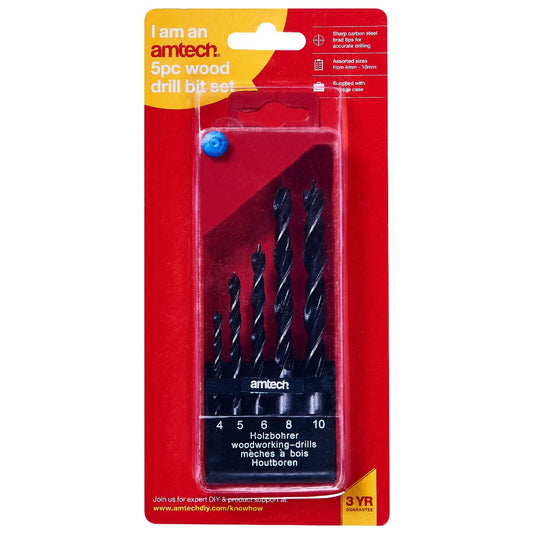 5pc Wood Drill Bit Set