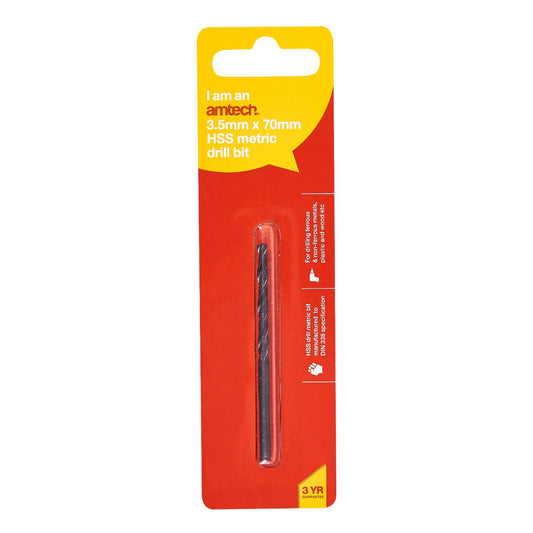 3.5mm x 70mm HSS Drill Bit