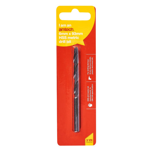 6mm x 93mm HSS Drill Bit