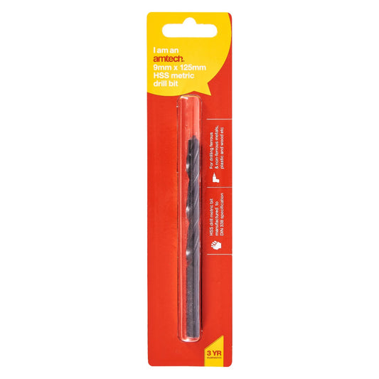 9mm x 125mm HSS Drill Bit