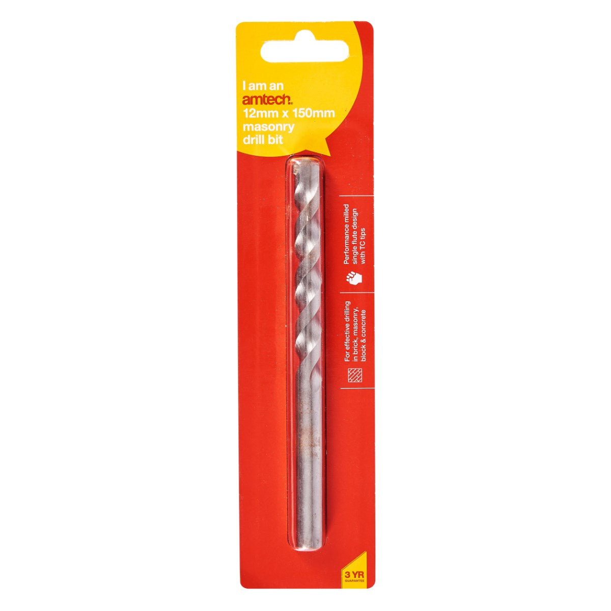 12mm x 150mm Masonary Drill Bit