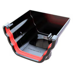 Freefoam Ogee Stopend Outlet - Black