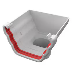 Freefoam Ogee Stopend Outlet - White