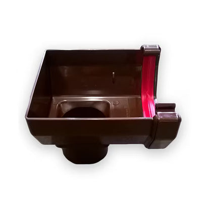 Freefoam Square Stopend Outlet - Brown