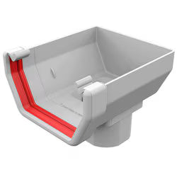 Freefoam Square Stopend Outlet - White