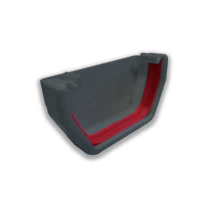 Freefoam Square External Stopend - Anthracite Grey
