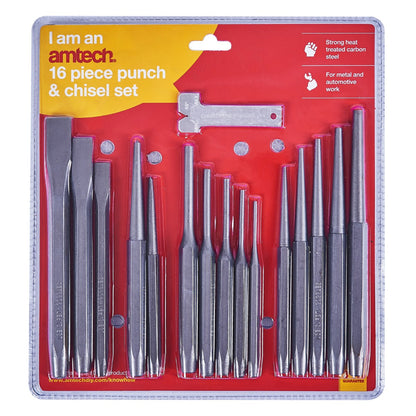16pc Mechanics’ Punch & Chisel Set