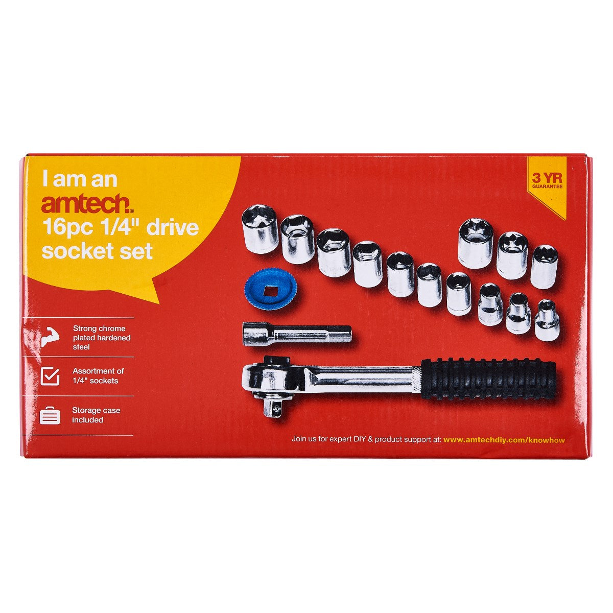 16pc 1/4″ Socket Set