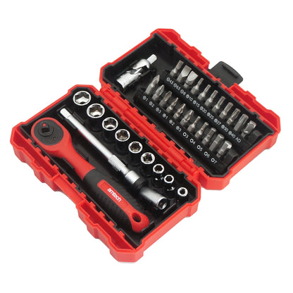 35 Piece ¼” Drive Metric Socket Set