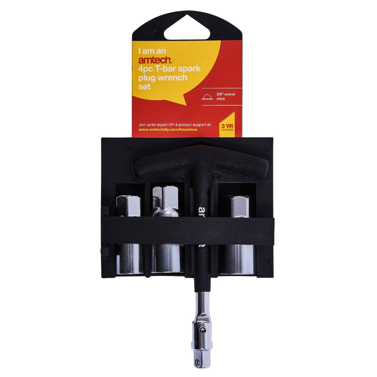 4pc T - Bar Spark Plug Wrench Set