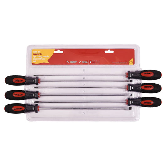 6pc Long Reach Screwdriver Set