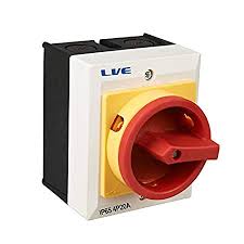 Live Electrical - 20A Weatherproof Rotary Isolator Switch 4 Pole