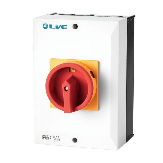 Live Electrical - 40A Weatherproof Rotary Isolator Switch 4 Pole