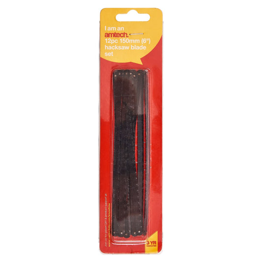 12pc - 6″ (150mm) Hacksaw Blades
