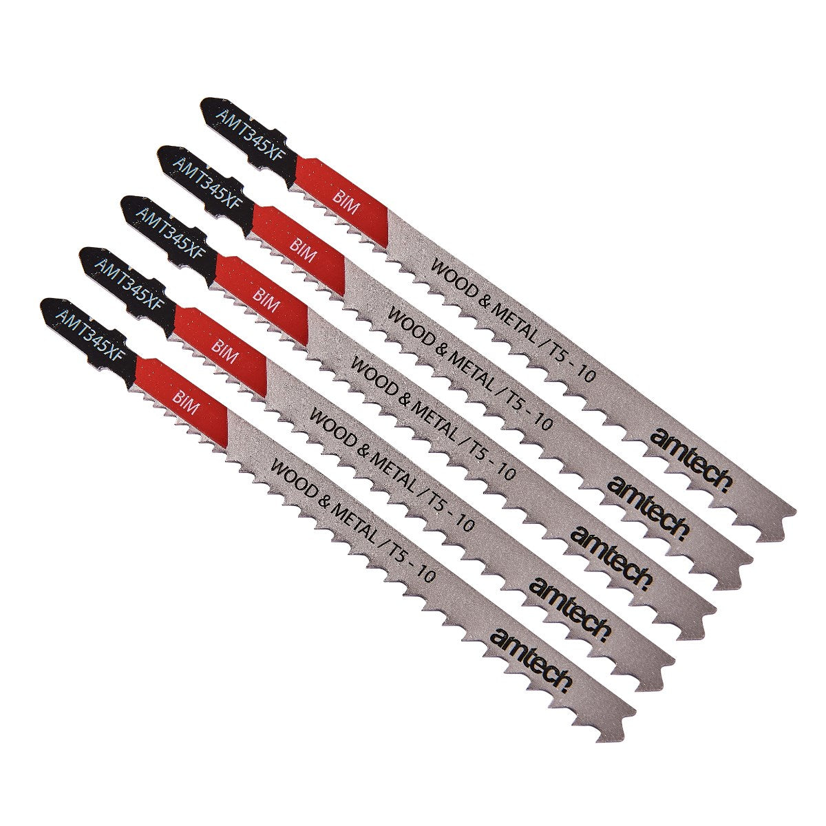 5pc Wood & Metal Jigsaw Blade Set - T5 - 10
