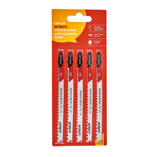 5pc Wood & Metal Jigsaw Blade Set - T5 - 10