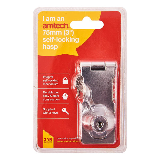 75mm (3″) Self Locking Hasp