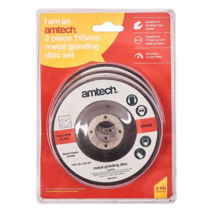 3pc 115mm Metal Grinding Disc
