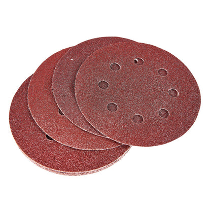 10pc Circular Sanding Sheet Set (P80 Grit) (Dia 115mm)