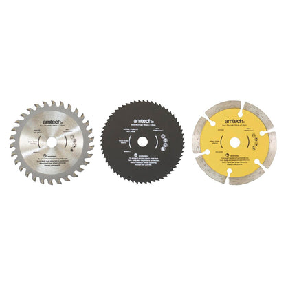 3pc - 85mm  Mini Circular Saw Blade Set