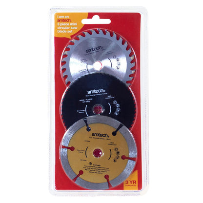 3pc - 85mm  Mini Circular Saw Blade Set