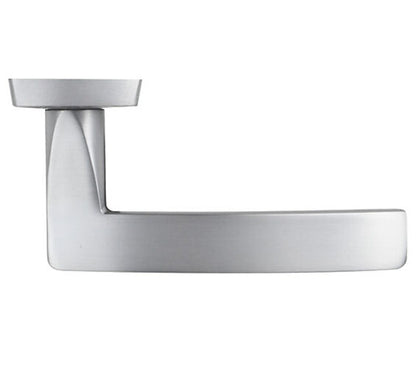 Toledo Contract Range Door Handles On Backplate, Satin Chrome - ZPA031-SC
